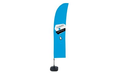 Bandera Económica Vela Kit Completo Haz Clic Y Recoge Azul ECO