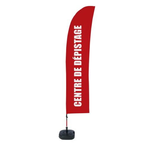 Bandera Económica Vela Kit Completo Lugar de Prueba Roja ECO