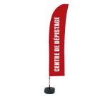 Beach Flag Budget Wind complete set Centre de Dépistage Frans rood