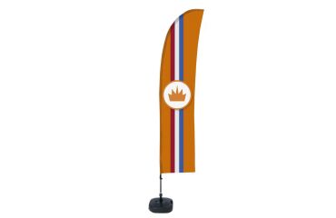 Beach Flag Budget Set Wind large Set Completo Naranja Gran Corona