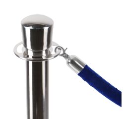 Supporto per corda cromata con barriera e cupola superiore