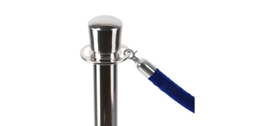 Supporto per corda cromata con barriera e cupola superiore