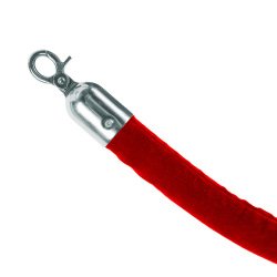 Corde-barrière Chromé Avec Rouge Corde De Velours