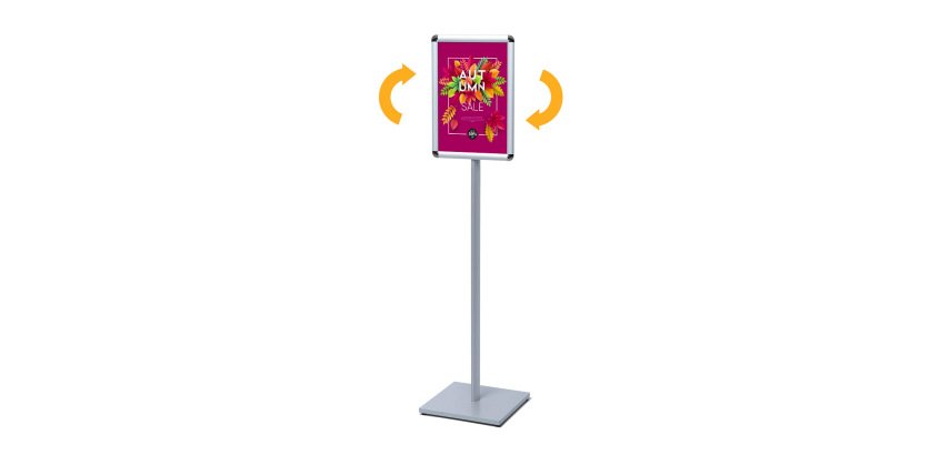 Porte Affiche sur Pied design Standard A3 Coins Ronds 25 mm