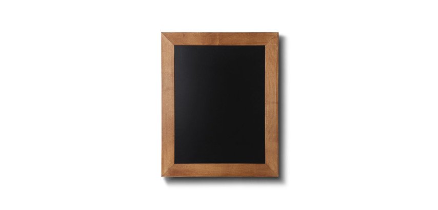 Kreidetafel Holz, flacher Rahmen, teak, 30x40