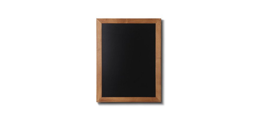 Kreidetafel Holz, flacher Rahmen, teak, 50x60