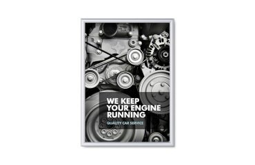 Marco para Póster 50 x 70 cm esquinas en inglete 25 mm B1 Ignéfugo