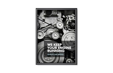 Marco para Póster 50 x 70 cm esquinas en inglete 25 mm Negro