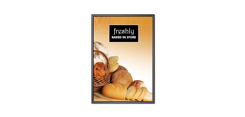 Cadres Clic-Clac Standard 70 x 100 cm Coins En Onglet 25 mm Noir