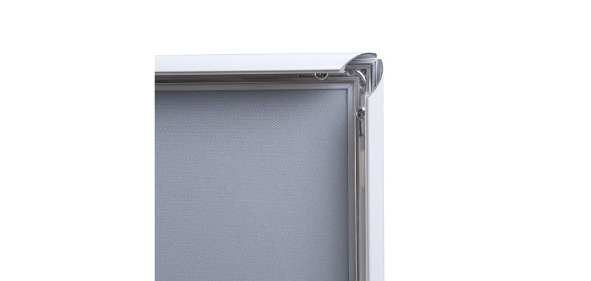 Cornice a scatto da 25 mm con angoli smussati, 70 x 100 cm, bianca