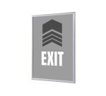 Carta per poster con cornice a scatto G25 A4 Uscita Grigio EN I473