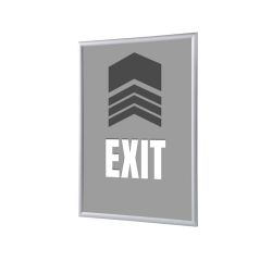 Carta per poster con cornice a scatto G25 A4 Uscita Grigio EN I473