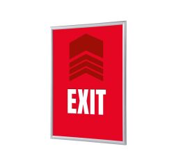 Carta per poster con cornice a scatto G25 A4 Uscita Rosso EN I481