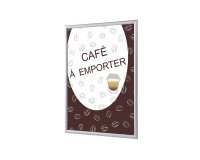 Cadres Clic-clac A4 Komplett-Set Café à Emporter Français