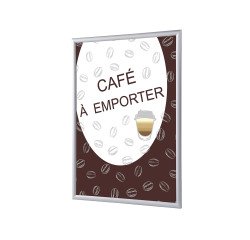 Cadres Clic-clac A4 Komplett-Set Café à Emporter Français