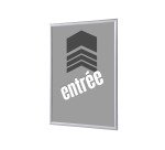 Bilderrahmen Klick-Clack A4 Komplett-Set Eingang Grau Französisch