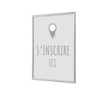 Klickrahmen A4 Komplettset S'inscrire Ici Französisch grau