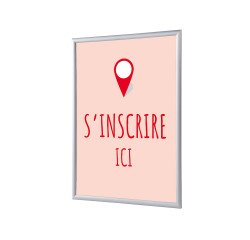 Kliklijst A4 complete set S'inscrire Ici Frans rood