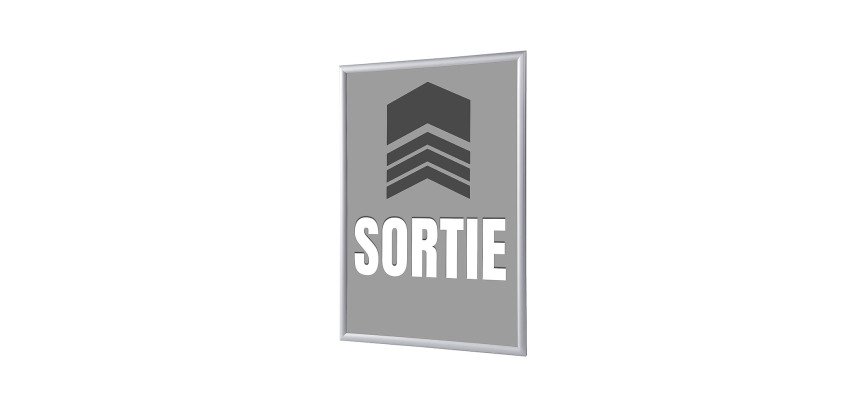 Cadres Clic-clac A4 Komplett-Set Sortir Grise Français