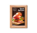 Marco para Póster A5 esquinas en inglete 25 mm Madera