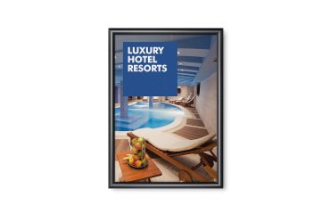 Marco para Póster A2 esquinas en inglete 25 mm Negro