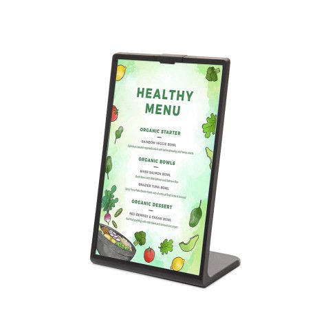 Porte-Menu "L" Scritto® A6 Noir