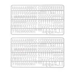 Lot de lettres en plastique blanches pour Tableau Noir à Lettres