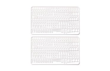 Juego de Letras de Plástico de color Blanco para la Pizarra Negra