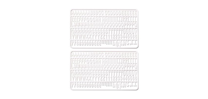 Juego de Letras de Plástico de color Blanco para la Pizarra Negra
