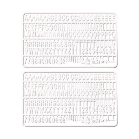 Juego de Letras de Plástico de color Blanco para la Pizarra Negra
