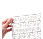 Lot de lettres en plastique blanches pour Tableau Noir à Lettres