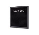 Tableau Noir à Lettres 30 x 30 cm avec Cadre Noir