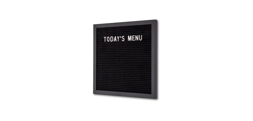 Black Letter Board Black 30 x 30 cm