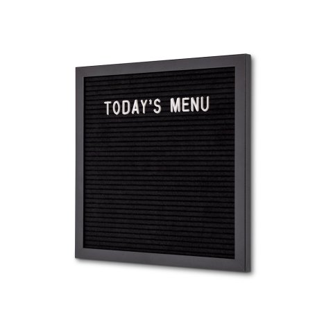 Pizarra Negra con Letras 30 x 30 cm con Marco Negro