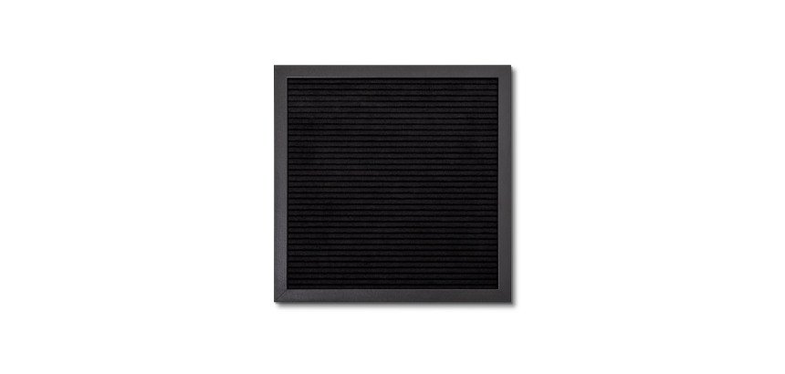 Tableau Noir à Lettres 30 x 30 cm avec Cadre Noir