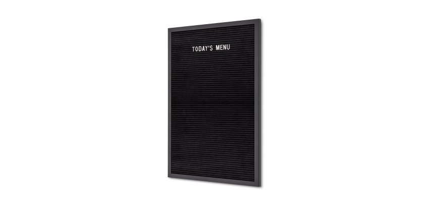 Black Letter Board Black 40 x 60 cm