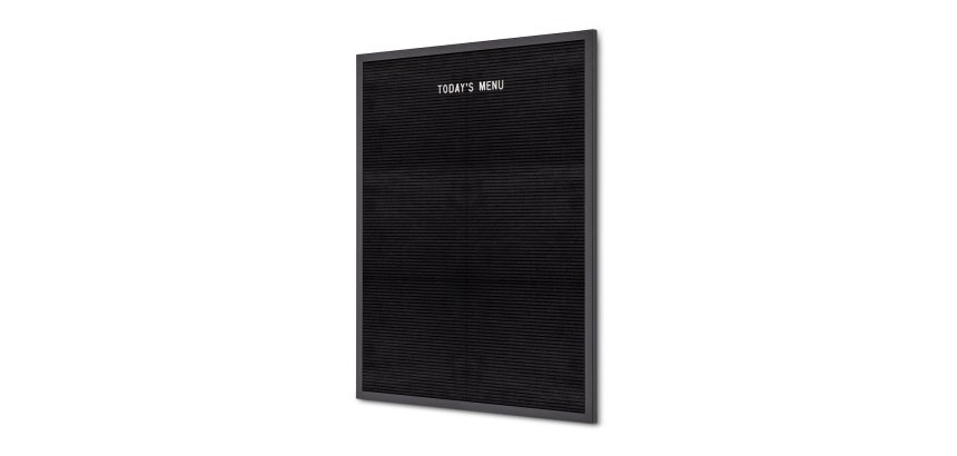 Tableau Noir à Lettres 60 x 80 cm avec Cadre Noir