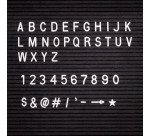 Tableau Noir à Lettres 60 x 80 cm avec Cadre Noir