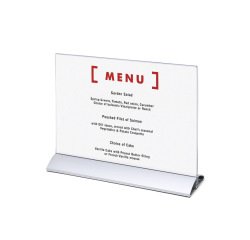 Soporte para folletos y menús, base de aluminio (A4)