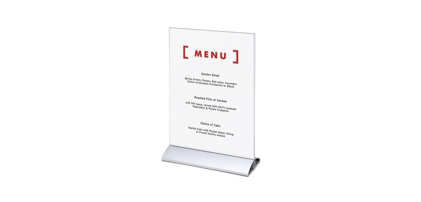 Menu Card Holder Portrait A4