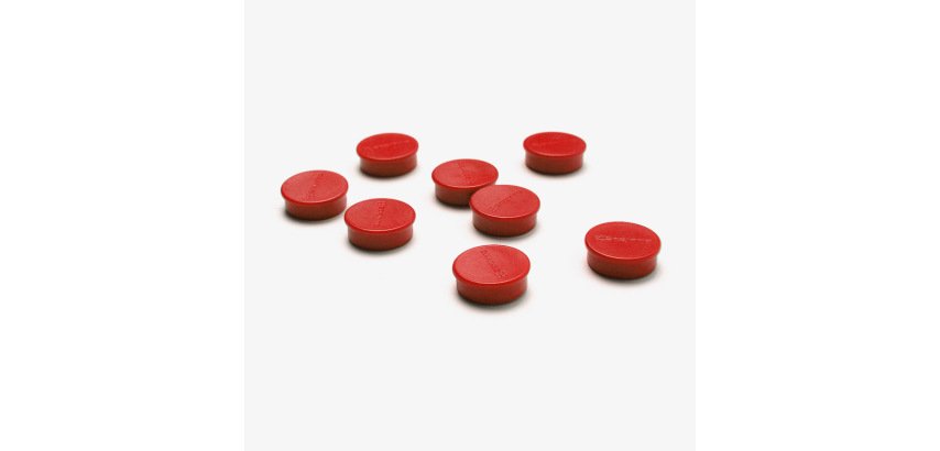Aimants pour Tableau Blanc Scritto® Set 2 cm Rouge
