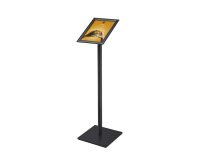 Menú Tablero Diseño Placa Acero A4 Esquinas Ingletadas 25 mm Negro