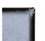 Menú Tablero Diseño Placa Acero A4 Esquinas Ingletadas 25 mm Negro