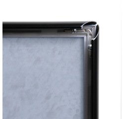 Porte-Menu dessin Standard Plaque Acier A4 Coins en Onglet 25 mm Noir