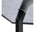 Menú Tablero Diseño Placa Acero A4 Esquinas Ingletadas 25 mm Negro