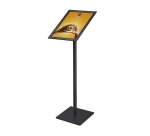 Porte-Menu dessin Standard Plaque Acier A3 Coins en Onglet 25 mm Noir