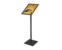 Menú Tablero Diseño Placa Acero A3 Esquinas Ingletadas 25 mm Negro