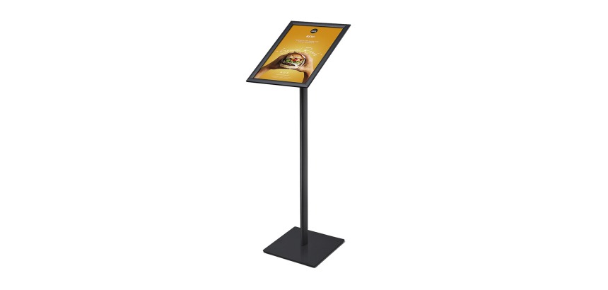 Porte-Menu dessin Standard Plaque Acier A3 Coins en Onglet 25 mm Noir
