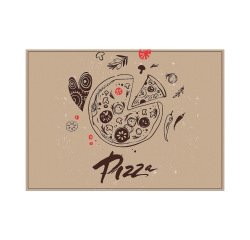 Mantel Individual Pizza Abstracto