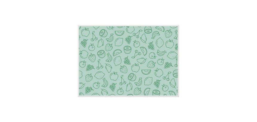 Mantel Individual Frutas Abstracto Verde